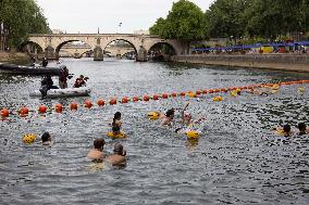 Opening day of the Pont Marie Seine bathing site - Paris RL