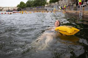 Opening day of the Pont Marie Seine bathing site - Paris RL