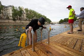 Opening day of the Pont Marie Seine bathing site - Paris RL