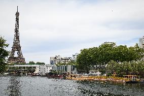 Swimming spot near the Eiffel Tower in Paris FA