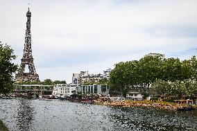 Swimming spot near the Eiffel Tower in Paris FA