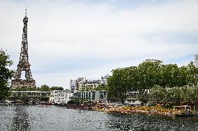 Swimming spot near the Eiffel Tower in Paris FA