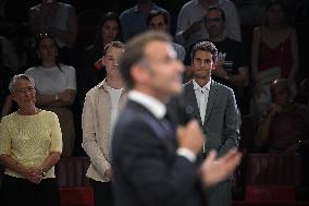 Emmanuel Macron At 10th Anniversary Of Jeunes Avec Macron - Paris