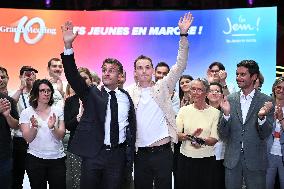Emmanuel Macron At 10th Anniversary Of Jeunes Avec Macron - Paris