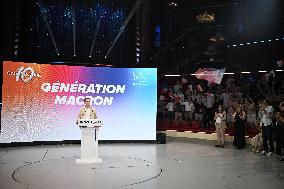 Emmanuel Macron At 10th Anniversary Of Jeunes Avec Macron - Paris