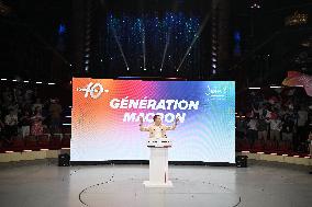 Emmanuel Macron At 10th Anniversary Of Jeunes Avec Macron - Paris