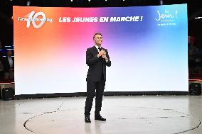 Emmanuel Macron At 10th Anniversary Of Jeunes Avec Macron - Paris