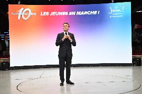 Emmanuel Macron At 10th Anniversary Of Jeunes Avec Macron - Paris