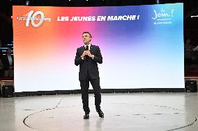 Emmanuel Macron At 10th Anniversary Of Jeunes Avec Macron - Paris