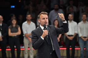 Emmanuel Macron At 10th Anniversary Of Jeunes Avec Macron - Paris