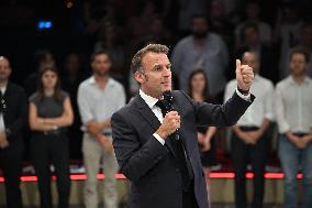 Emmanuel Macron At 10th Anniversary Of Jeunes Avec Macron - Paris