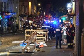 Motorist Drives Her Car By Accident  Into A Terrace - Paris