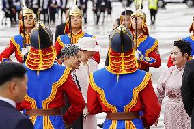 Emperor, empress arrive in Mongolia for state visit