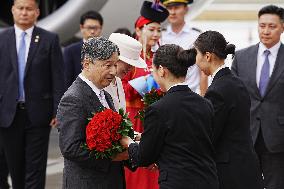 Emperor, empress arrive in Mongolia for state visit