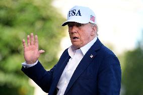 Donald Trump returns from Bedminster - Washington