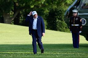 Donald Trump returns from Bedminster - Washington
