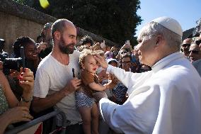 Pope Leo XIV Arrives in Castel Gandolfo for Holydays - Italy