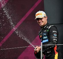Lando Norris Celebrates His Trophy F1 British GP 2025 - UK