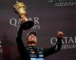 Lando Norris Celebrates His Trophy F1 British GP 2025 - UK