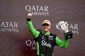 Lando Norris Celebrates His Trophy F1 British GP 2025 - UK