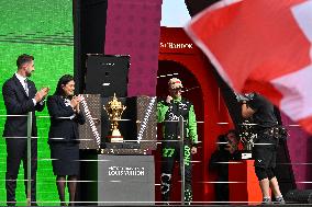 Lando Norris Celebrates His Trophy F1 British GP 2025 - UK