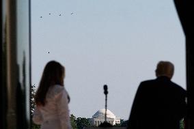 Trump Signs Tax Bill And Watches July 4th Parade