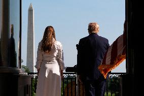 Trump Signs Tax Bill And Watches July 4th Parade