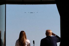 Trump Signs Tax Bill And Watches July 4th Parade