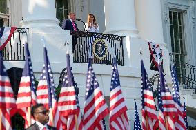 Trump Signs Tax Bill And Watches July 4th Parade