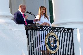 Trump Signs Tax Bill And Watches July 4th Parade