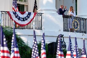 Trump Signs Tax Bill And Watches July 4th Parade