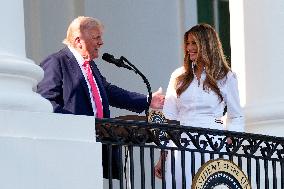 Trump Signs Tax Bill And Watches July 4th Parade