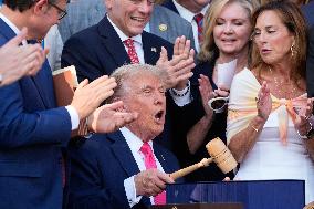 Trump Signs Tax Bill And Watches July 4th Parade