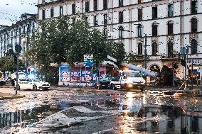Storm Causes Damage in Milan - Italy