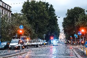 Storm Causes Damage in Milan - Italy