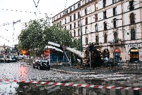 Storm Causes Damage in Milan - Italy