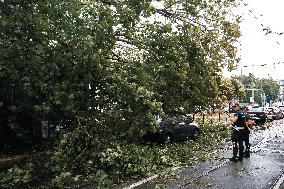 Storm Causes Damage in Milan - Italy