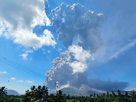 Volcanic Eruption of Indonesia's Mt Lewotobi