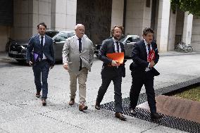 Socialist Party Members arrive for a meeting about the preparation of the 2026 Budget at Bercy - Paris RL