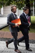 Socialist Party Members arrive for a meeting about the preparation of the 2026 Budget at Bercy - Paris RL