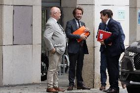 Socialist Party Members arrive for a meeting about the preparation of the 2026 Budget at Bercy - Paris RL