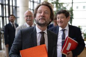 Socialist Party Members arrive for a meeting about the preparation of the 2026 Budget at Bercy - Paris RL