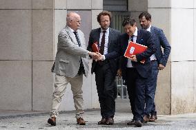 Socialist Party Members arrive for a meeting about the preparation of the 2026 Budget at Bercy - Paris RL