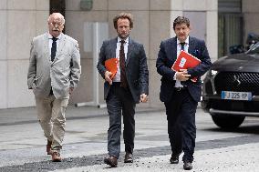 Socialist Party Members arrive for a meeting about the preparation of the 2026 Budget at Bercy - Paris RL