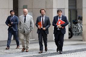 Socialist Party Members arrive for a meeting about the preparation of the 2026 Budget at Bercy - Paris RL