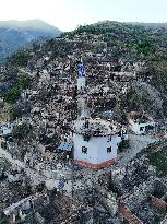 A Village Entirely Destroyed By Izmir Wildfires - Turkey