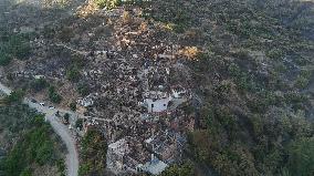 A Village Entirely Destroyed By Izmir Wildfires - Turkey