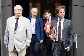Socialist Party Members arrive for a meeting about the preparation of the 2026 Budget at Bercy - Paris RL