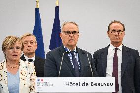 Presser at the French Interior Ministry in Paris FA