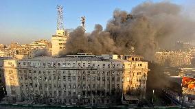 Cairo Telecommunication Building Fire - Egypt
